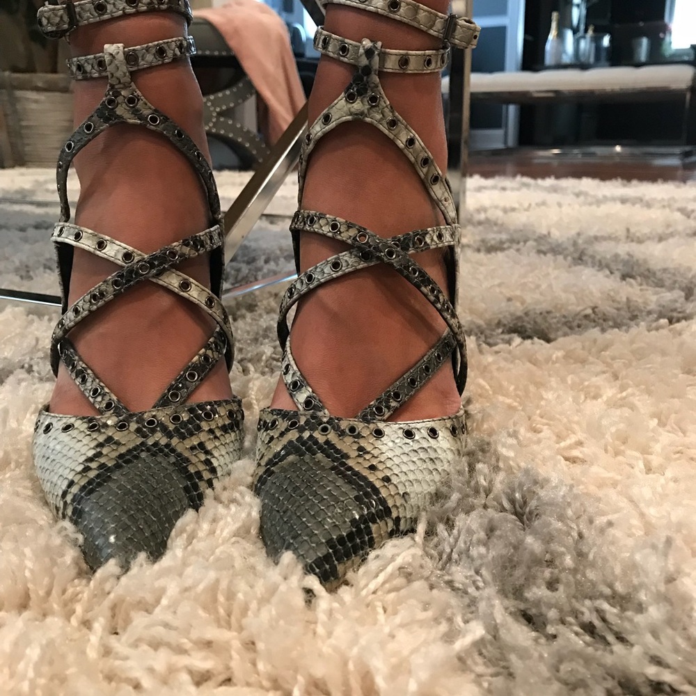 Zara snake print strappy heels - Picture 2 of 4